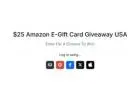 $25 Amazon E-Gift Card Drop — Enter for free in 60 Seconds!
