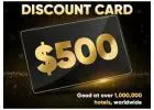 Valentine Travel Special – $100–$500 Hotel Discount Card