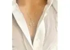 Small 14K Yellow Gold Star of David Pendant | Dainty Lightweight Etched Design