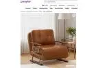 Wayfair Versatile Caramel Lounger & Guest Bed | Water-Resistant Design