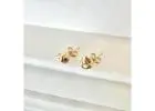 Genuine 10K Yellow Gold Love Knot Stud Earrings – Mini 7mm Classic Knot Jewelry Gift
