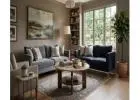 Modern Round Faux Marble Coffee Table with 2-Tier Storage & Solid Wood Base