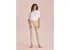 Beige Pants for Women by Go Colors – Effortless Style for Every Occasion