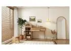Modern Dressing Table Vanity Desk with Storage Cabinet, Drawers & Open Shelving