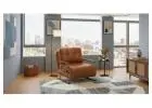 Caramel Faux Leather 4-in-1 Convertible Chair Bed, Space-Saving Folding Sleeper Sofa