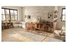 Mid-Century Modern Extendable Sideboard with Drop-Leaf Dining Table & Storage Cabinet